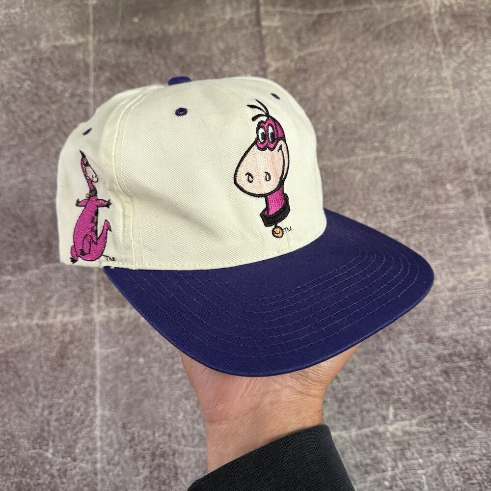 Men's Vintage 90's American Needle Flintstones Dino Toon Blockhead Snapback Hat